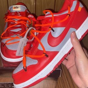 Off white university red dunk size 11